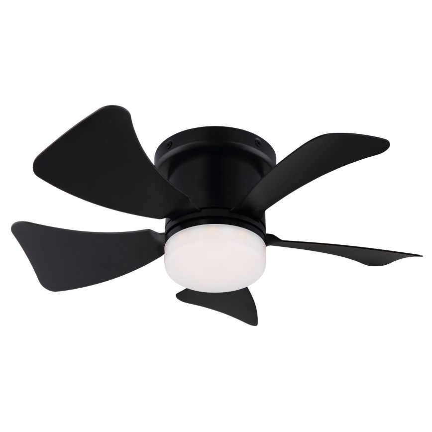 ZEVENTI - LED Stmievateľný stropný ventilátor MUNDAKA LED/10W/230V 3000-6500K čierna + diaľkové ovládanie
