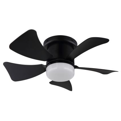 ZEVENTI - LED Stmievateľný stropný ventilátor MUNDAKA LED/10W/230V 3000-6500K čierna + diaľkové ovládanie