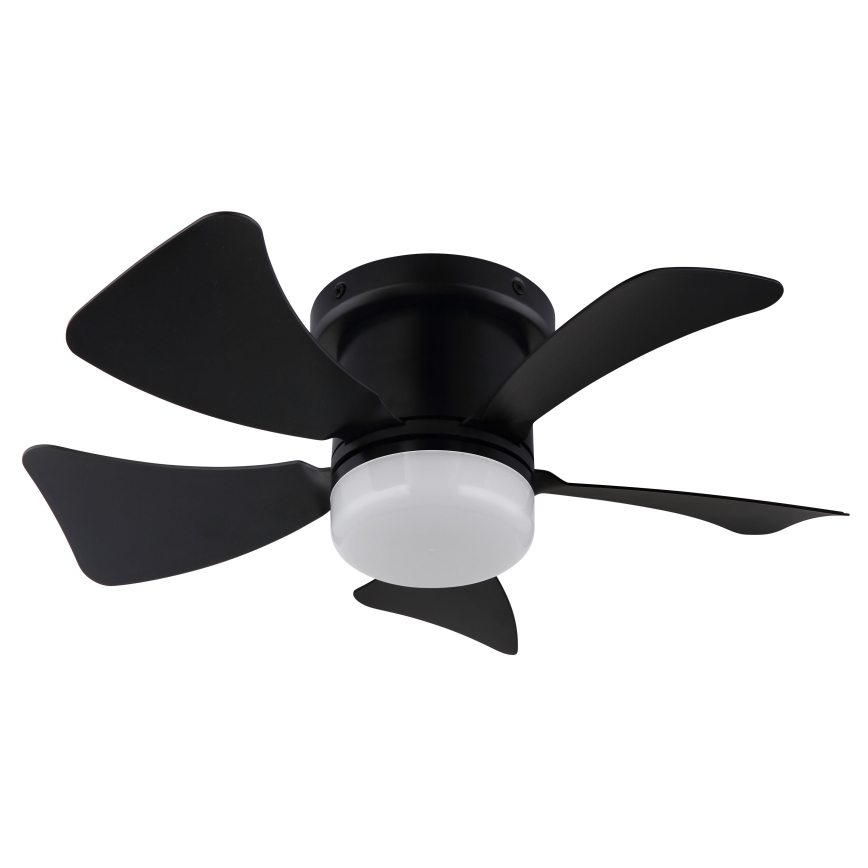 ZEVENTI - LED Stmievateľný stropný ventilátor MUNDAKA LED/10W/230V 3000-6500K čierna + diaľkové ovládanie