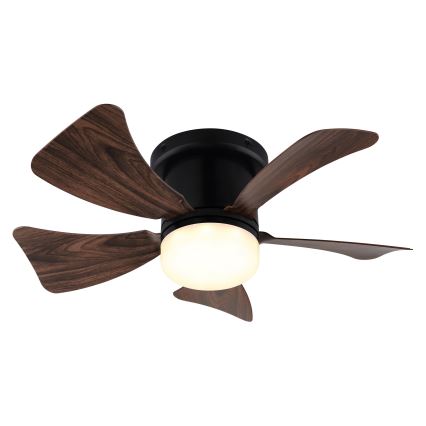ZEVENTI - LED Stmievateľný stropný ventilátor MUNDAKA LED/10W/230V 3000-6500K hnedá + diaľkové ovládanie