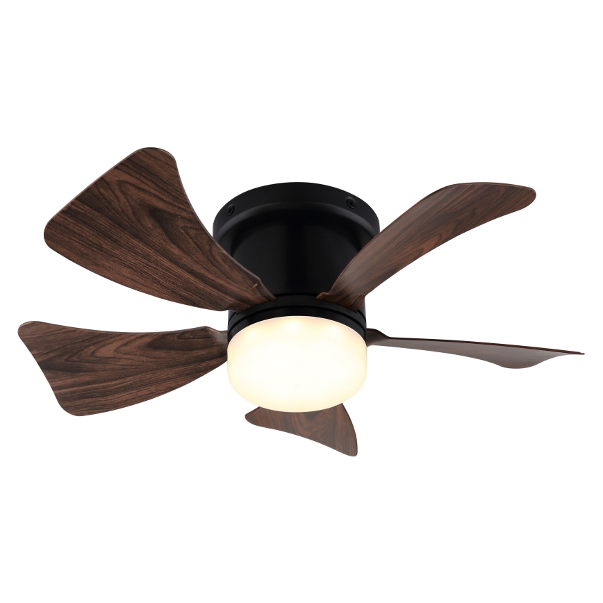ZEVENTI - LED Stmievateľný stropný ventilátor MUNDAKA LED/10W/230V 3000-6500K hnedá + diaľkové ovládanie