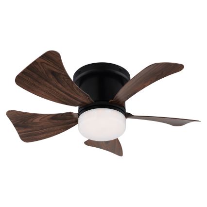 ZEVENTI - LED Stmievateľný stropný ventilátor MUNDAKA LED/10W/230V 3000-6500K hnedá + diaľkové ovládanie