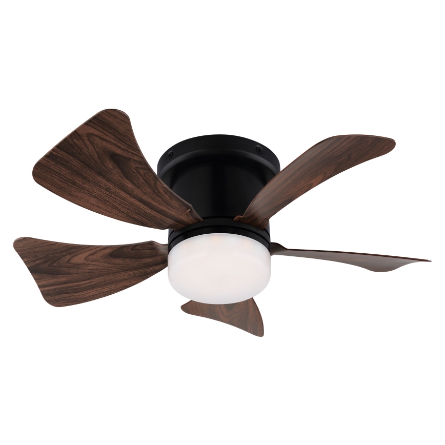 ZEVENTI - LED Stmievateľný stropný ventilátor MUNDAKA LED/10W/230V 3000-6500K hnedá + diaľkové ovládanie