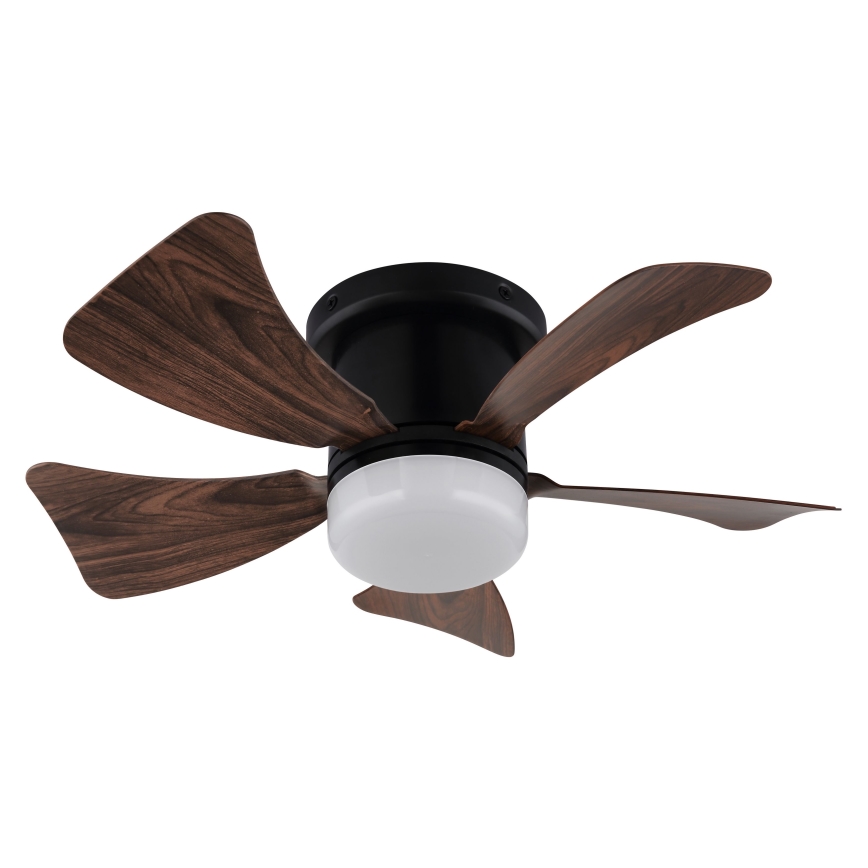 ZEVENTI - LED Stmievateľný stropný ventilátor MUNDAKA LED/10W/230V 3000-6500K hnedá + diaľkové ovládanie