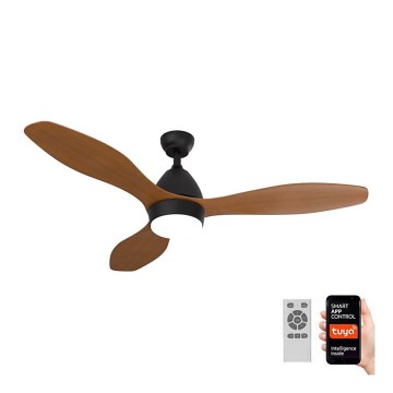 ZEVENTI - LED Stmievateľný stropný ventilátor MURO LED/18W/230V 3000-6000K Wi-Fi Tuya čierna + diaľkové ovládanie