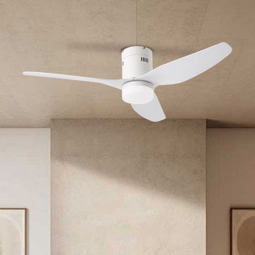 ZEVENTI - LED Stmievateľný stropný ventilátor PADUA LED/18W/230V 3000-6000K Wi-Fi Tuya biela + diaľkové ovládanie
