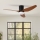 ZEVENTI - LED Stmievateľný stropný ventilátor PADUA LED/18W/230V 3000-6000K Wi-Fi Tuya čierna/hnedá + diaľkové ovládanie