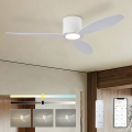 ZEVENTI - LED stmievateľný stropný ventilátor VENTORA LED/24W/230V 3000/4000/6000K Wi-Fi Tuya biela + diaľkové ovládanie