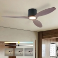 ZEVENTI - LED stmievateľný stropný ventilátor VENTORA LED/24W/230V 3000/4000/6000K Wi-Fi Tuya čierna/orech + diaľkové ovládanie