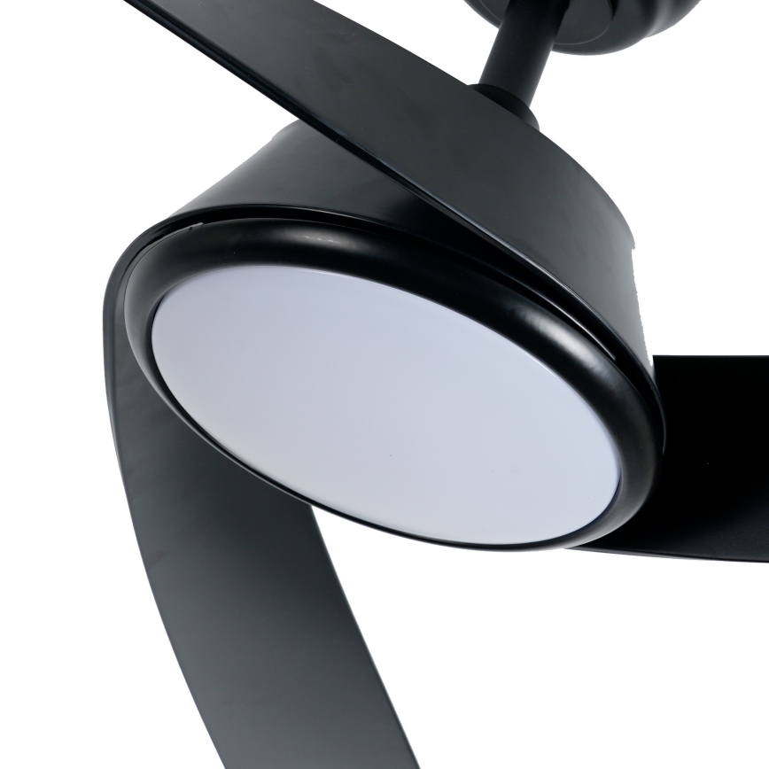 ZEVENTI - LED stmievateľný stropný ventilátor AERYS  LED/24W/230V 3000/4000/6000K Wi-Fi Tuya čierny + diaľkové ovládanie