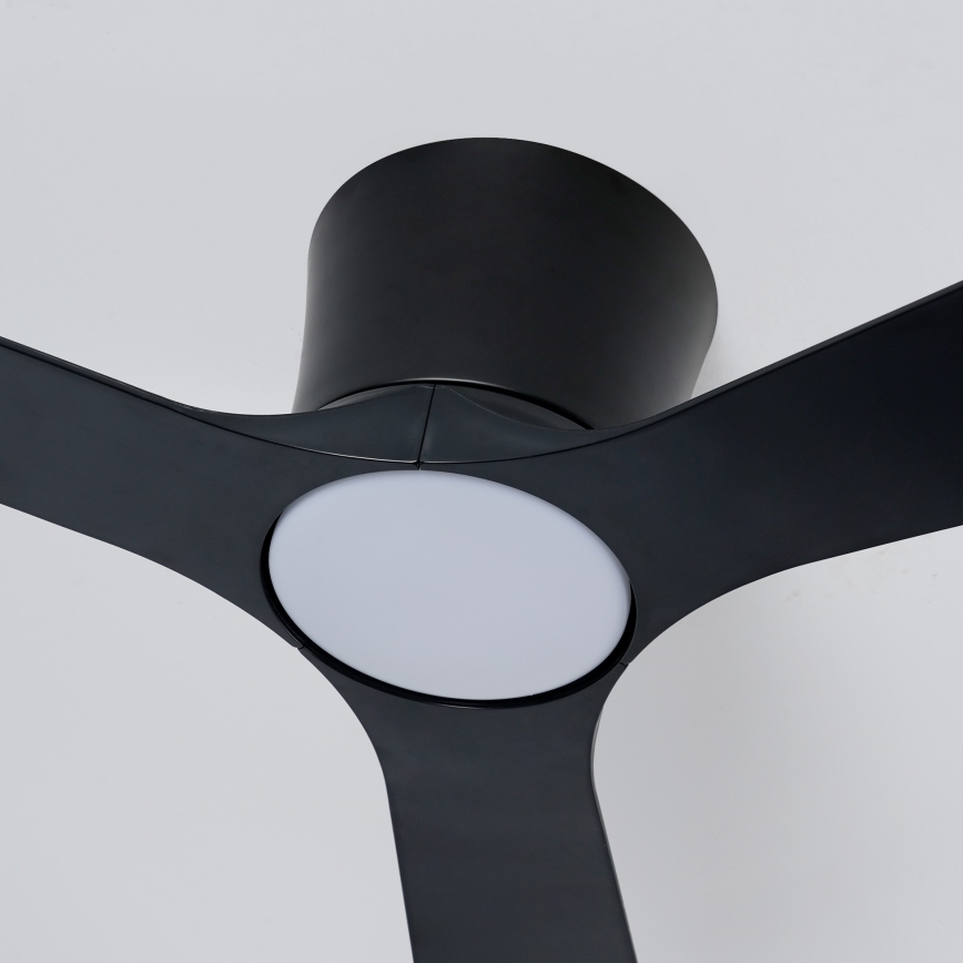 ZEVENTI - LED stmievateľný stropný ventilátor AUREX LED/24W/230V 3000/4000/6000K Wi-Fi Tuya čierna + diaľkové ovládanie