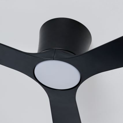 ZEVENTI - LED stmievateľný stropný ventilátor AUREX LED/24W/230V 3000/4000/6000K Wi-Fi Tuya čierny + diaľkové ovládanie