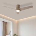 ZEVENTI - LED stropný ventilátor BARROSA LED/18W/230V 3000/4000/6000K Wi-Fi Tuya béžový + diaľkové ovládanie