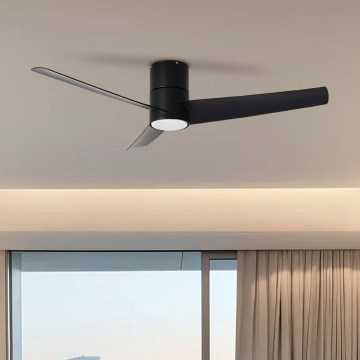 ZEVENTI - LED Stropný ventilátor BARROSA LED/18W/230V 3000/4000/6000K Wi-Fi Tuya čierna + diaľkové ovládanie