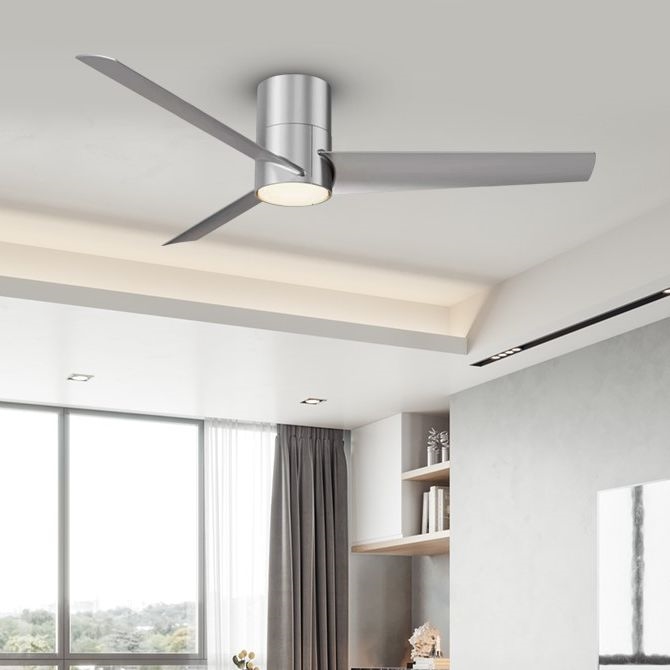 ZEVENTI - LED Stropný ventilátor BARROSA LED/18W/230V 3000/4000/6000K Wi-Fi Tuya matný chróm + diaľkové ovládanie