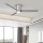 ZEVENTI - LED Stropný ventilátor BARROSA LED/18W/230V 3000/4000/6000K Wi-Fi Tuya matný chróm + diaľkové ovládanie