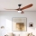 ZEVENTI - LED Stropný ventilátor GINOSA LED/18W/230V 3000-6000K Wi-Fi Tuya čierna/dub + diaľkové ovládanie