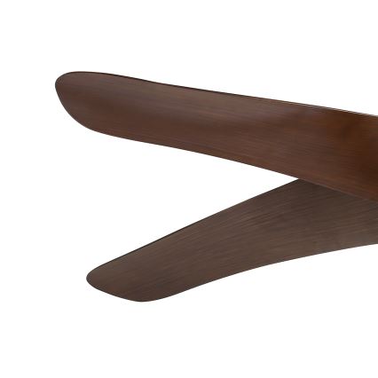 ZEVENTI - LED stropný ventilátor LUCCA LED/18W/230V 3000/4000/6000K Wi-Fi Tuya hnedá + diaľkové ovládanie