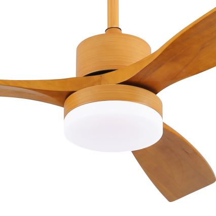 ZEVENTI - LED stropný ventilátor MARE LED/24W/230V 3000/4000/6000K Wi-Fi Tuya dub + diaľkové ovládanie