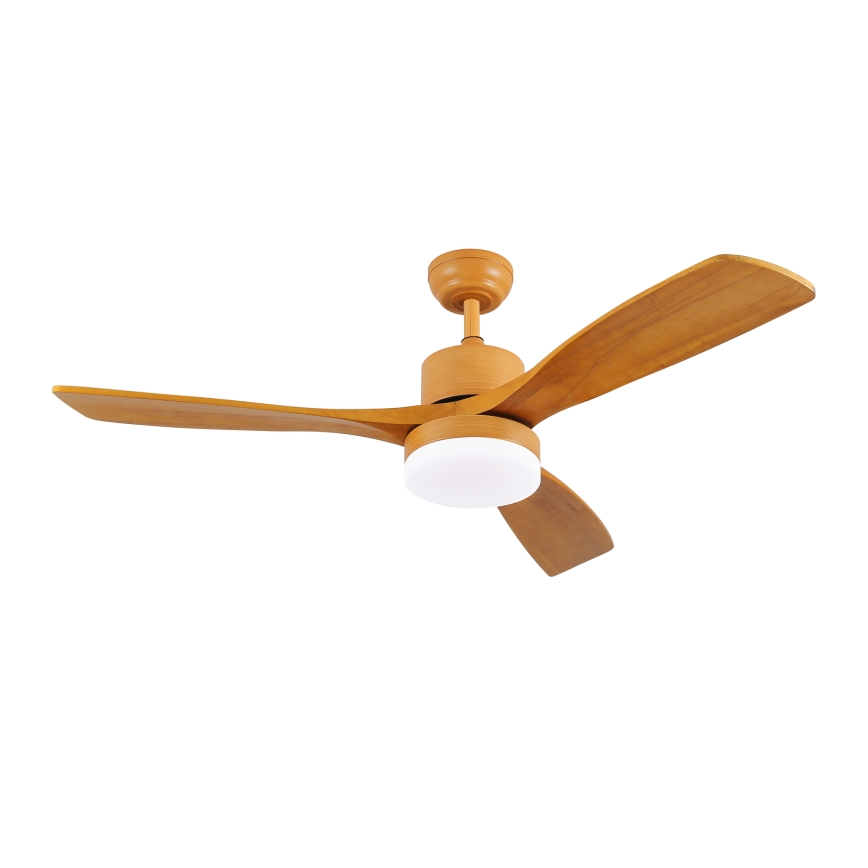 ZEVENTI - LED Stmievateľný stropný ventilátor MARE LED/24W/230V 3000-6000K Wi-Fi Tuya dub + diaľkové ovládanie