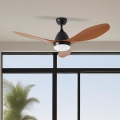 ZEVENTI - LED Stropný ventilátor MURO LED/18W/230V 3000-6000K Wi-Fi Tuya čierna + diaľkové ovládanie