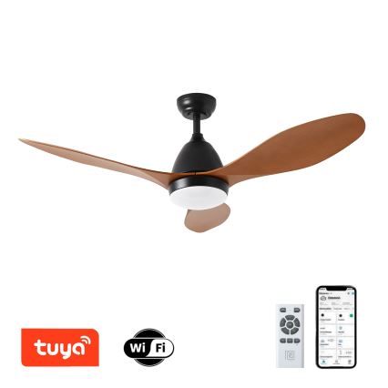 ZEVENTI - LED Stmievateľný stropný ventilátor MURO LED/18W/230V 3000-6000K Wi-Fi Tuya čierna + diaľkové ovládanie