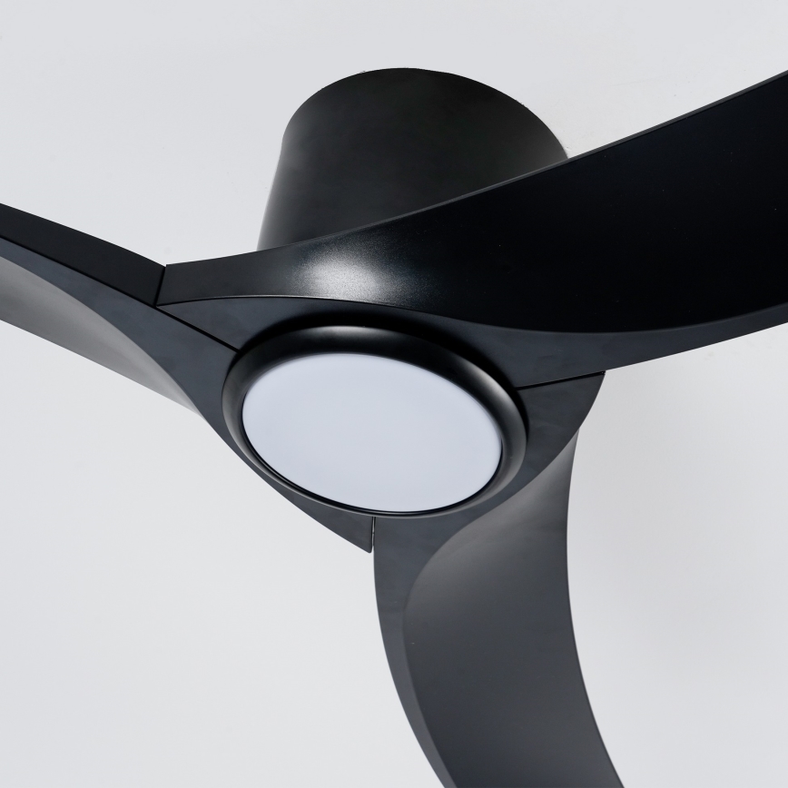 ZEVENTI - LED Stmievateľný stropný ventilátor ORBITO LED/24W/230V 3000/4000/6000K Wi-Fi Tuya čierny + diaľkové ovládanie