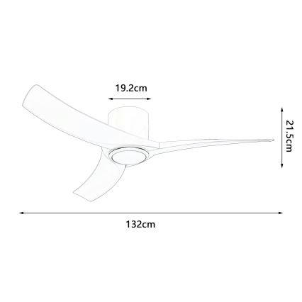 ZEVENTI - LED Stmievateľný stropný ventilátor ORBITO LED/24W/230V 3000/4000/6000K Wi-Fi Tuya čierny + diaľkové ovládanie