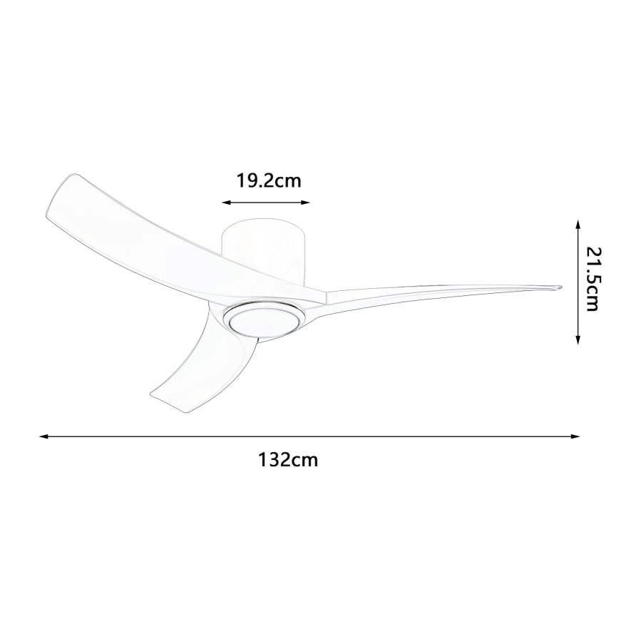 ZEVENTI - LED Stmievateľný stropný ventilátor ORBITO LED/24W/230V 3000/4000/6000K Wi-Fi Tuya čierny + diaľkové ovládanie