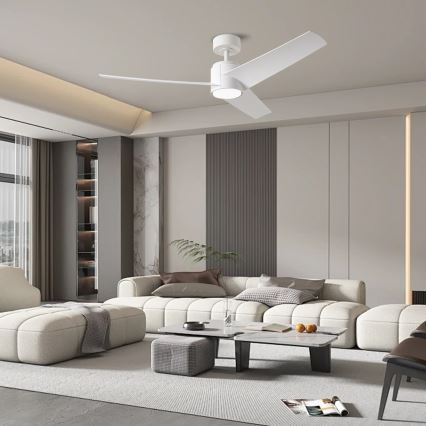 ZEVENTI - LED Stropný ventilátor ORVIETO LED/18W/230V 3000-6000K Wi-Fi Tuya biela + diaľkové ovládanie