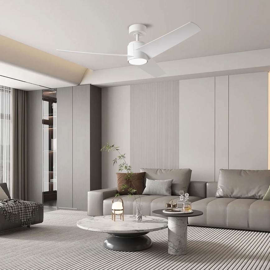 ZEVENTI - LED Stropný ventilátor ORVIETO LED/18W/230V 3000-6000K Wi-Fi Tuya biela + diaľkové ovládanie