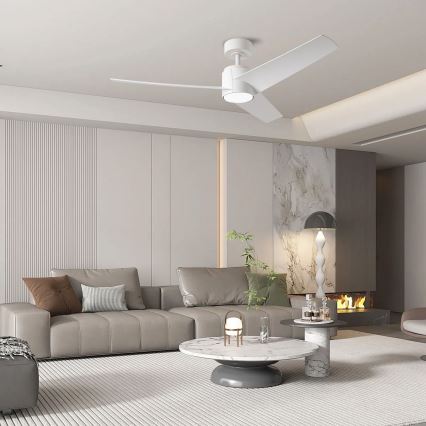 ZEVENTI - LED Stropný ventilátor ORVIETO LED/18W/230V 3000-6000K Wi-Fi Tuya biela + diaľkové ovládanie