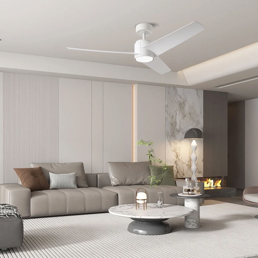 ZEVENTI - LED Stropný ventilátor ORVIETO LED/18W/230V 3000-6000K Wi-Fi Tuya biela + diaľkové ovládanie
