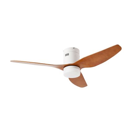 ZEVENTI - LED stropný ventilátor PADUA LED/18W/230V 3000-6000K Wi-Fi Tuya biela/hnedá + diaľkové ovládanie