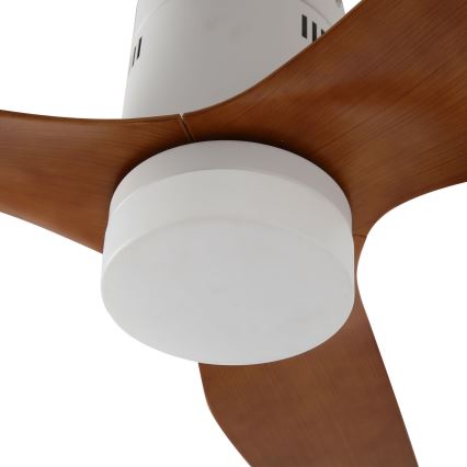 ZEVENTI - LED Stmievateľný stropný ventilátor PADUA LED/18W/230V 3000-6000K Wi-Fi Tuya biela/hnedá + diaľkové ovládanie