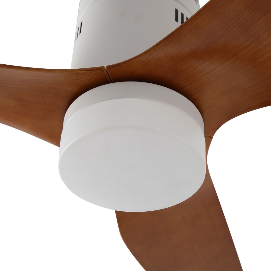 ZEVENTI - LED Stmievateľný stropný ventilátor PADUA LED/18W/230V 3000-6000K Wi-Fi Tuya biela/hnedá + diaľkové ovládanie