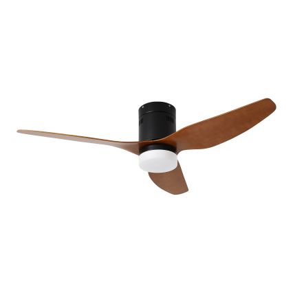 ZEVENTI - LED Stmievateľný stropný ventilátor PADUA LED/18W/230V 3000-6000K Wi-Fi Tuya čierna/hnedá + diaľkové ovládanie