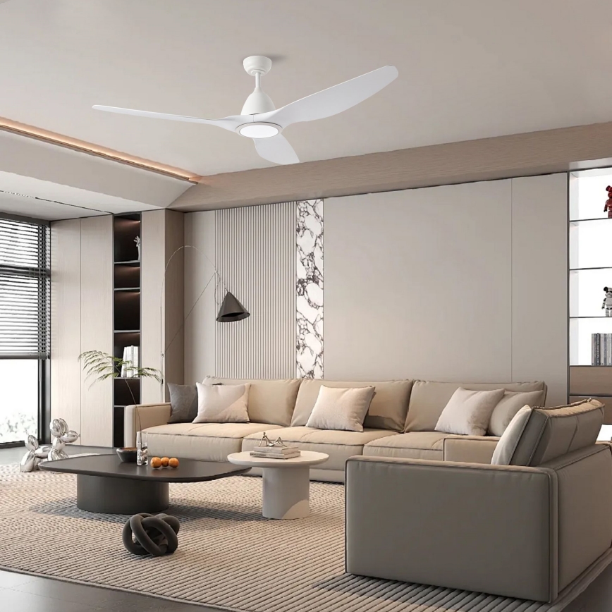 ZEVENTI - LED Stropný ventilátor URBINO LED/20W/230V 3000-6000K Wi-Fi Tuya biela + diaľkové ovládanie