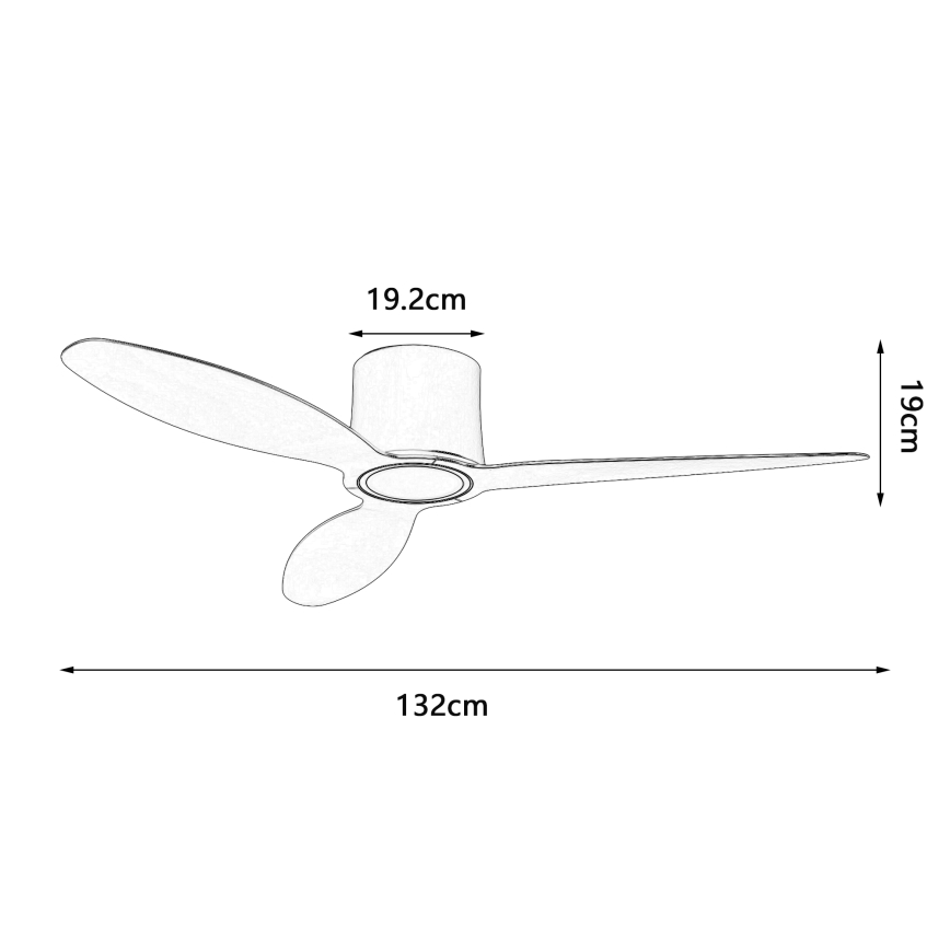 ZEVENTI - stmievateľný LED stropný ventilátor VENTORA LED/24W/230V 3000/4000/6000K Wi-Fi Tuya čierny + diaľkové ovládanie