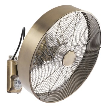 ZEVENTI - Nástenný ventilátor FANNY 50W/230V bronzový + diaľkové ovládanie
