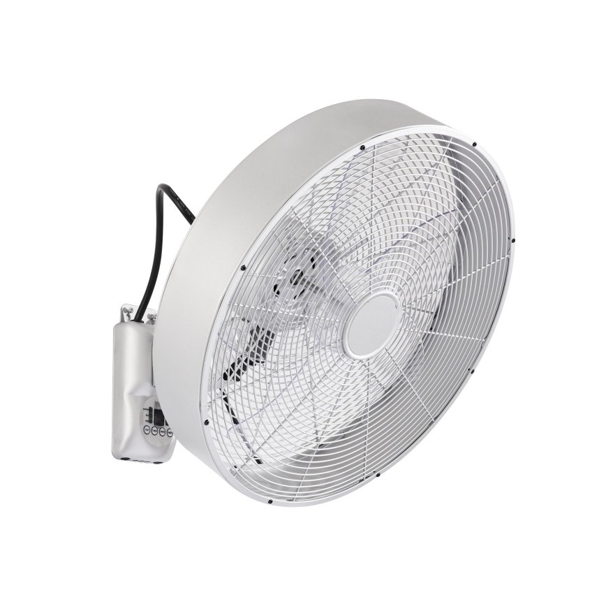 ZEVENTI - Nástenný ventilátor FANNY 50W/230V matný chróm + diaľkové ovládanie
