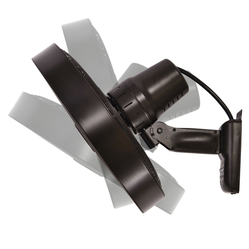 ZEVENTI - Nástenný ventilátor FREEZE 50W/230V pr. 40 cm čierna/hnedá + diaľkové ovládanie