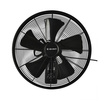 ZEVENTI - Nástenný ventilátor FREEZE 50W/230V pr. 40 cm čierna + diaľkové ovládanie