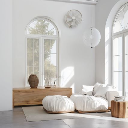 ZEVENTI - Nástenný ventilátor FREEZE 50W/230V pr. 45 cm biela + diaľkové ovládanie