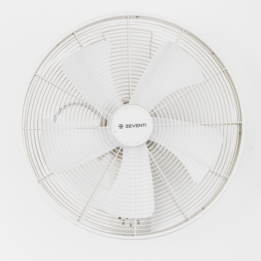 ZEVENTI - Nástenný ventilátor FREEZE 50W/230V pr. 45 cm biela + diaľkové ovládanie