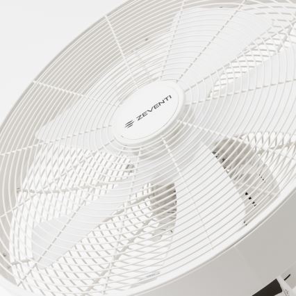 ZEVENTI - Nástenný ventilátor FREEZE 50W/230V pr. 45 cm biela + diaľkové ovládanie