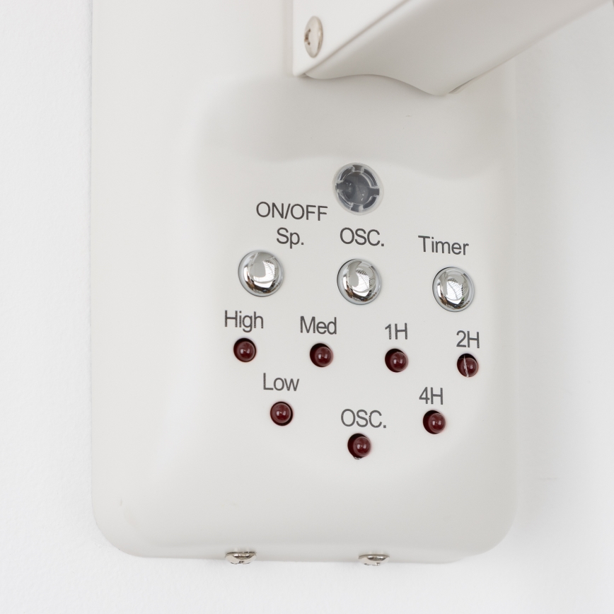 ZEVENTI - Nástenný ventilátor FREEZE 50W/230V pr. 45 cm biela + diaľkové ovládanie