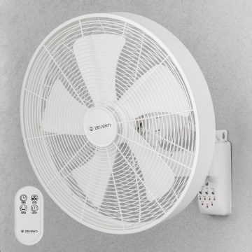 ZEVENTI - Nástenný ventilátor FREEZE 50W/230V pr. 45 cm biely + diaľkové ovládanie
