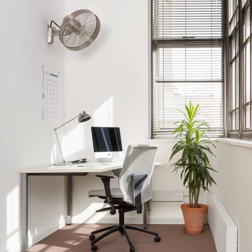 ZEVENTI - Nástenný ventilátor FREEZE 50W/230V priemer 45 cm matný chróm + diaľkové ovládanie