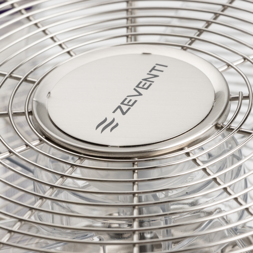 ZEVENTI - Nástenný ventilátor FREEZE 50W/230V priemer 45 cm matný chróm + diaľkové ovládanie